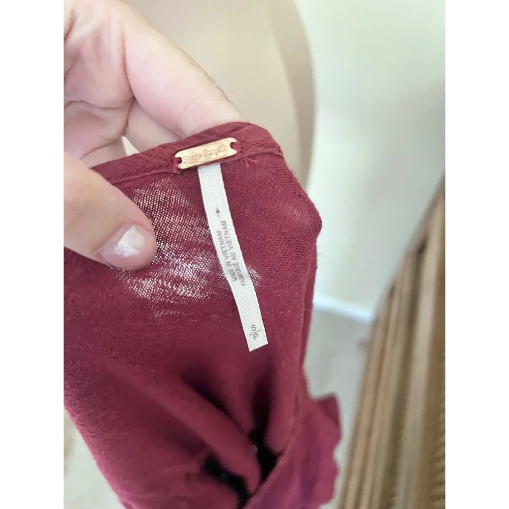 Free People Ruffle Sand Storm Blouse